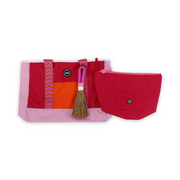 Cubs Beach Tote Set – Fuschia & White  19 L