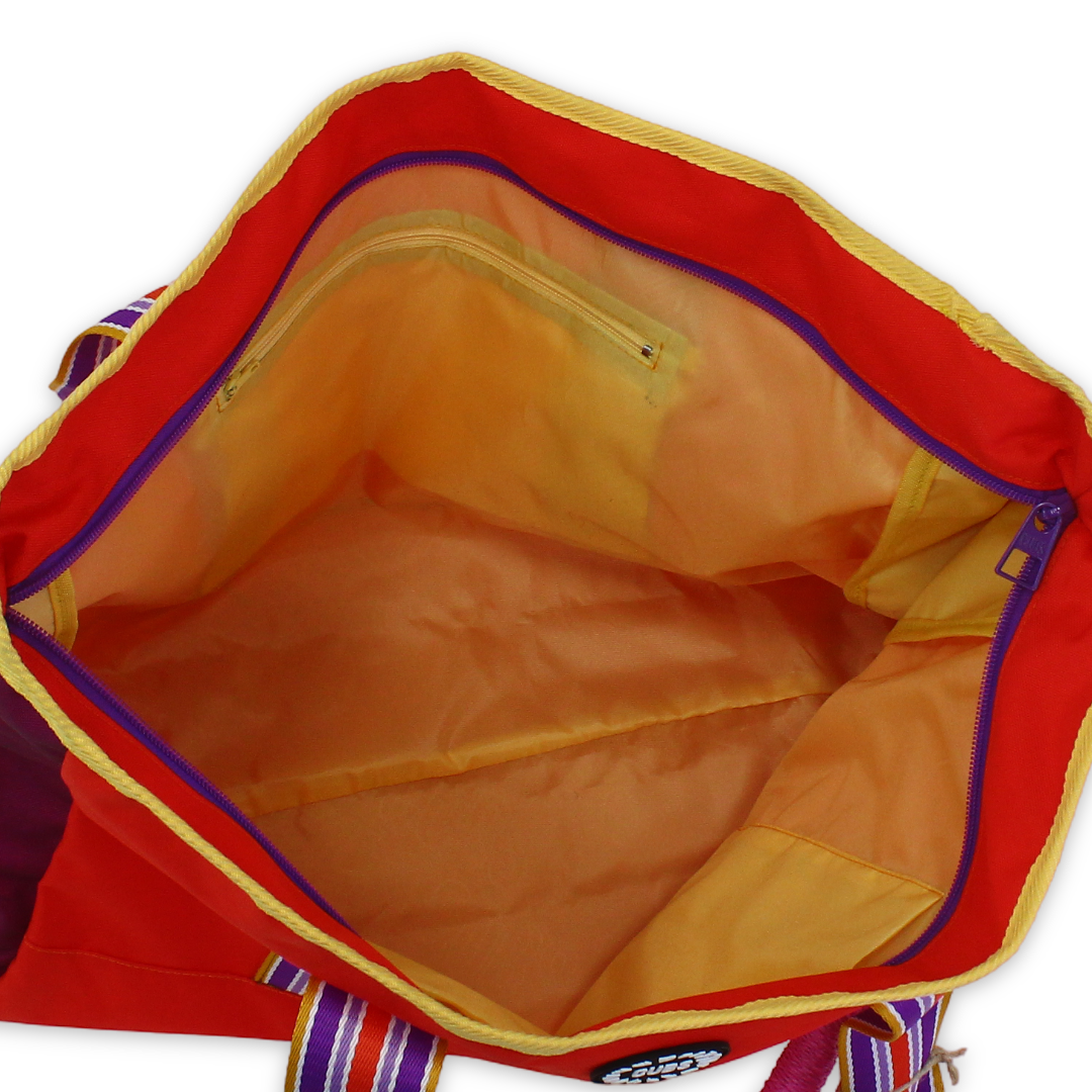 Cubs Beach Tote Set – Red & Purple 19 L