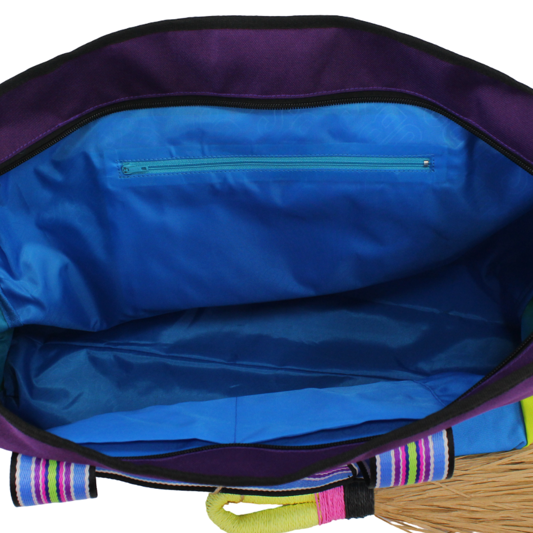 Cubs Beach Tote Set – Dark Purple & Pistachio 19 L