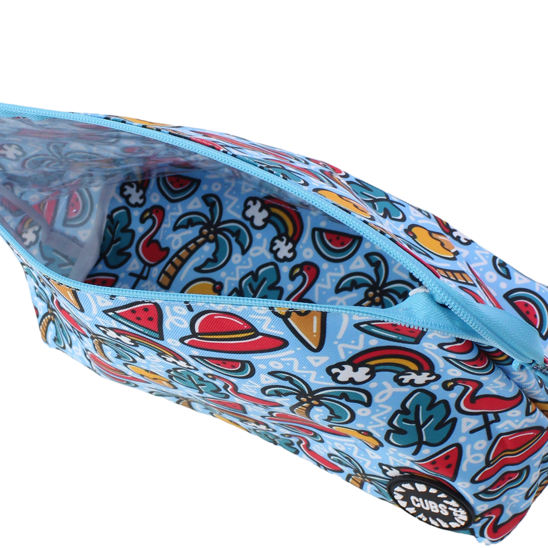 Cubs Baby Blue Flamingos Large Pouch