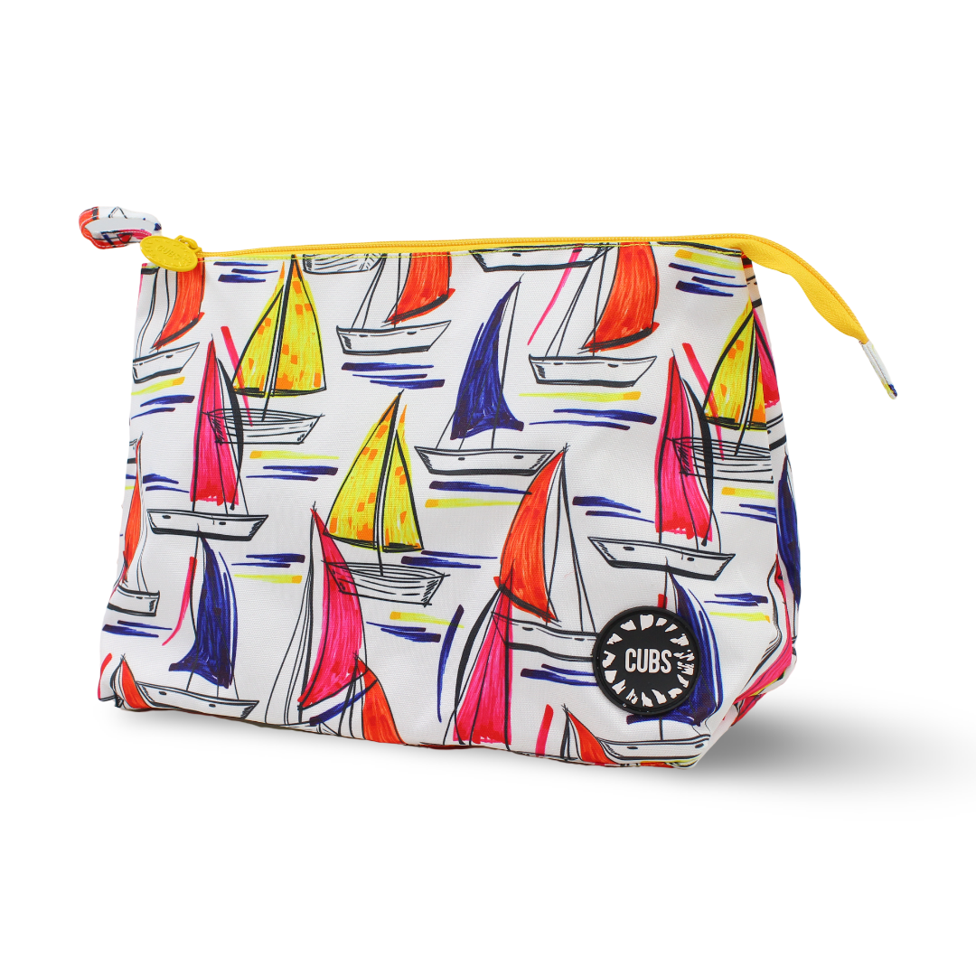 Cubs White Ships Large Pouch - Summer
