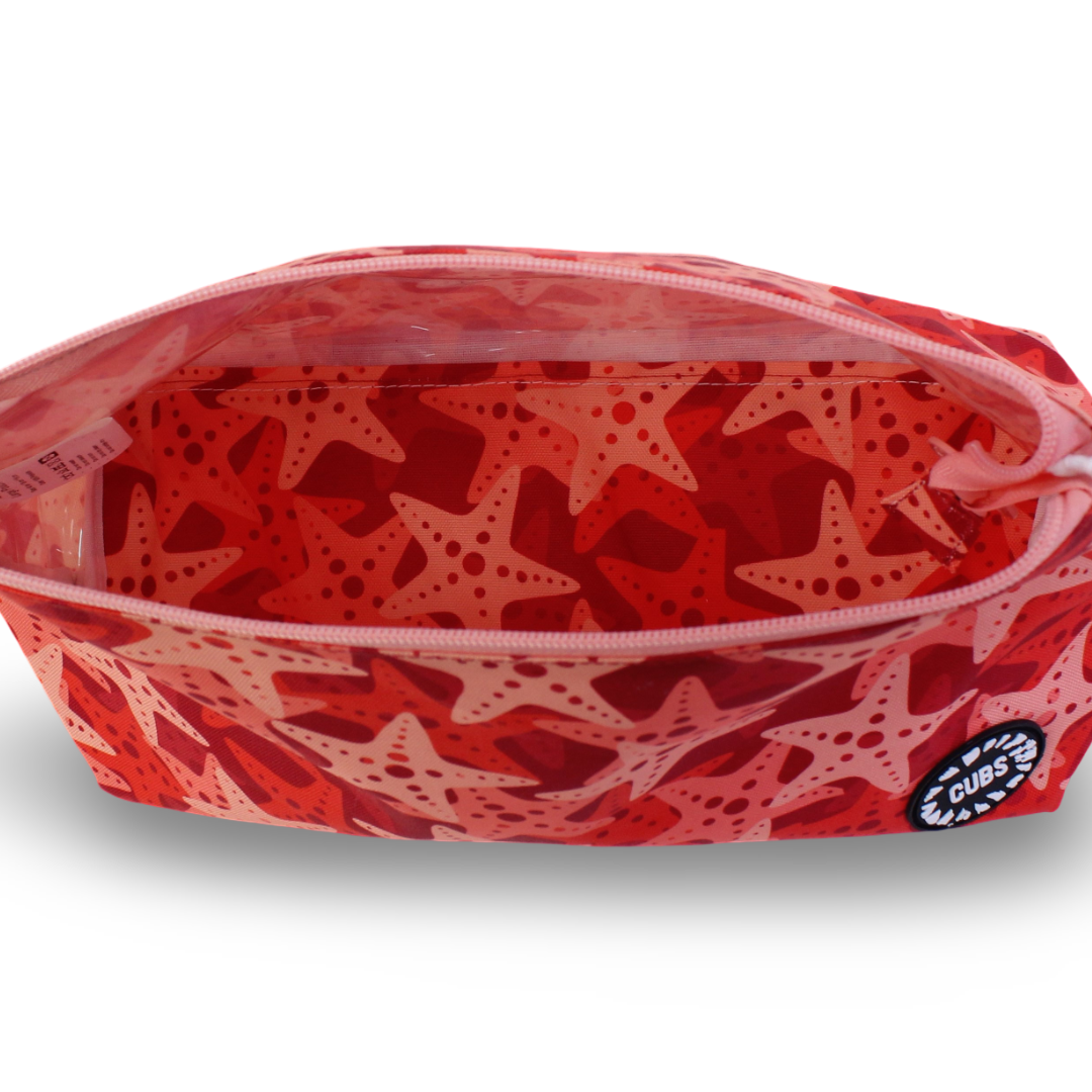 Cubs Peach Stars Large Pouch