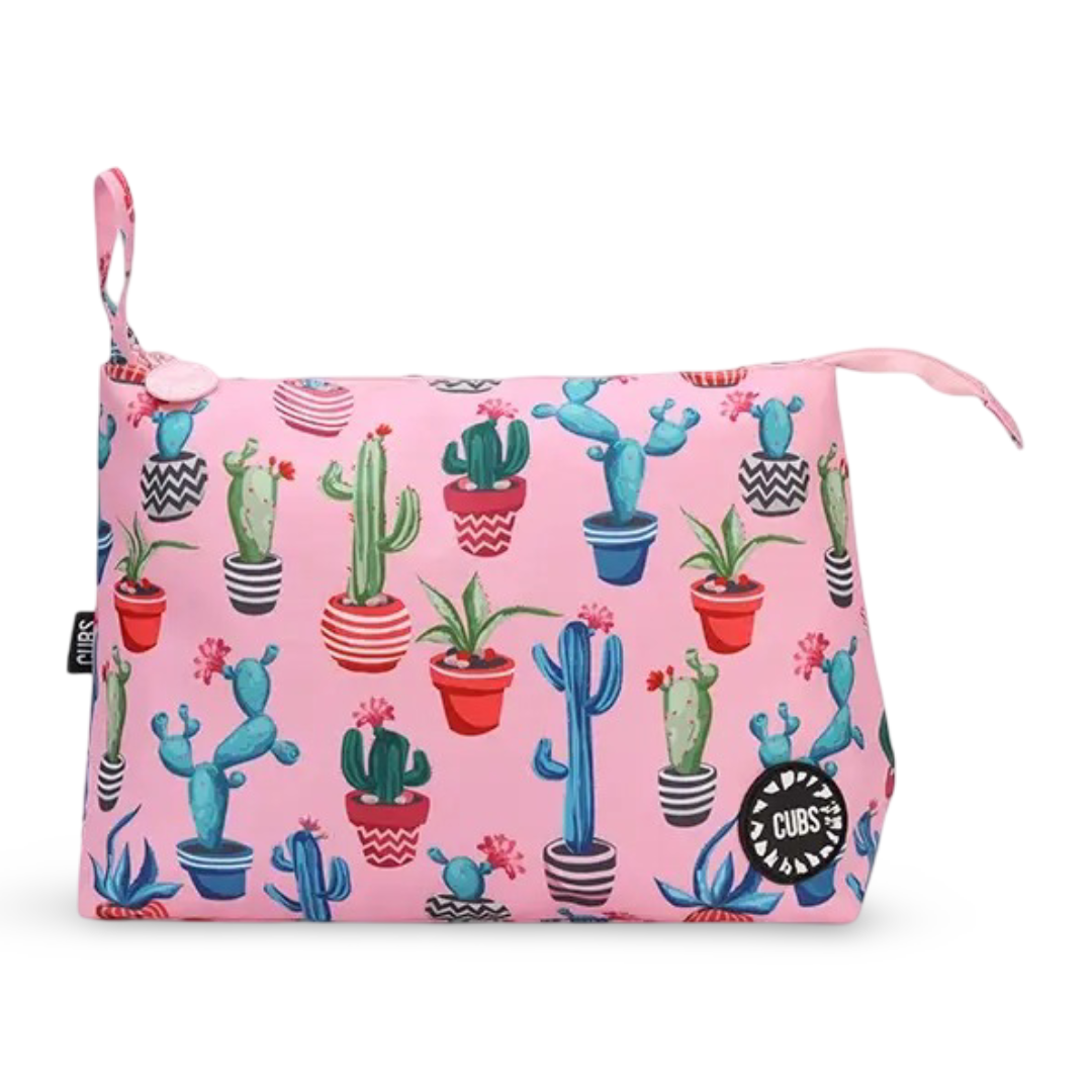 Cubs Pink Cactus Medium Pouch