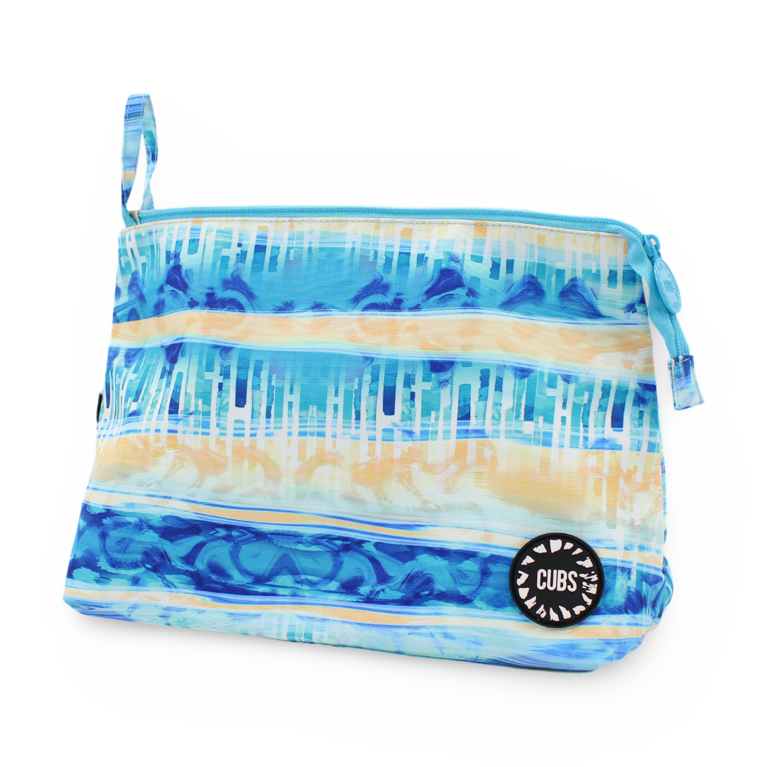 Cubs Blue & Peach Large Pouch - Summer