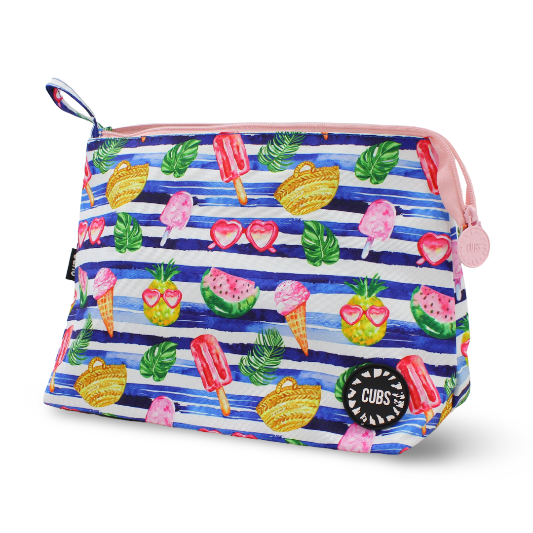 Cubs On the Beach Large Pouch - Summer