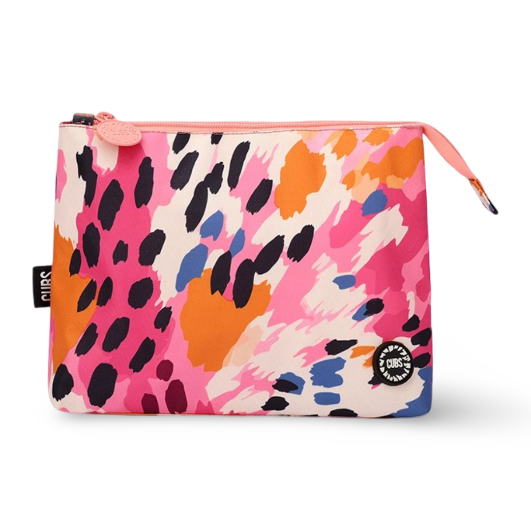 Cubs Brown Leopard Medium Pouch