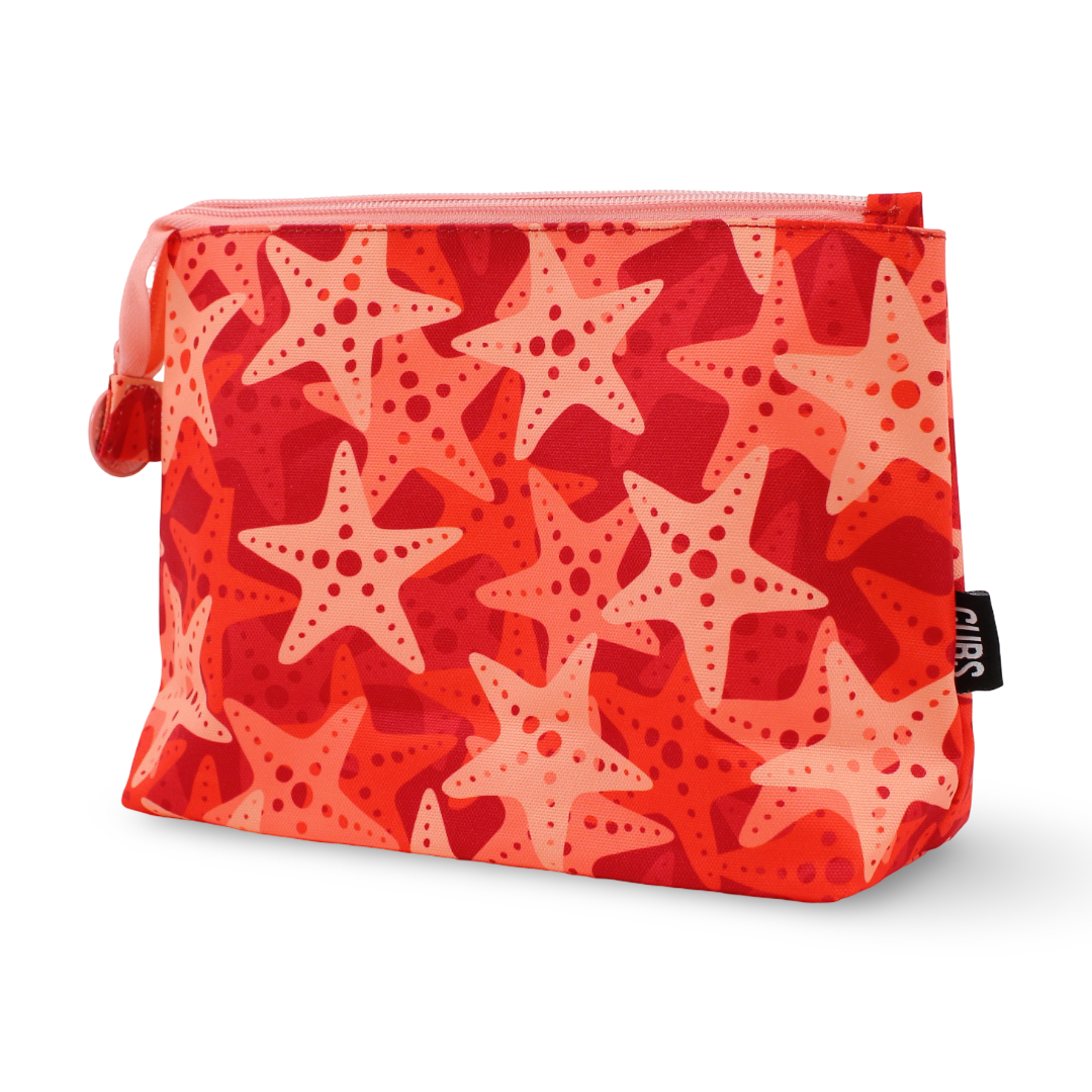 Cubs Peach Stars Medium Pouch