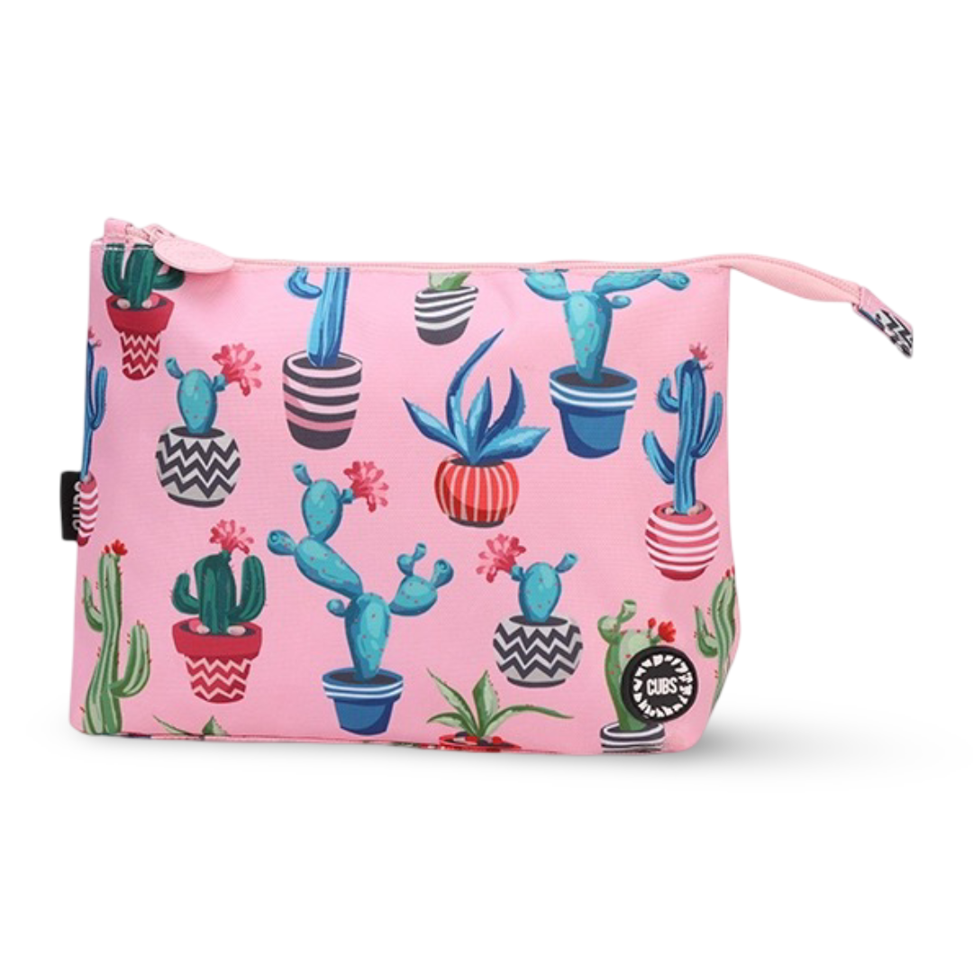 Cubs Pink Cactus Medium Pouch