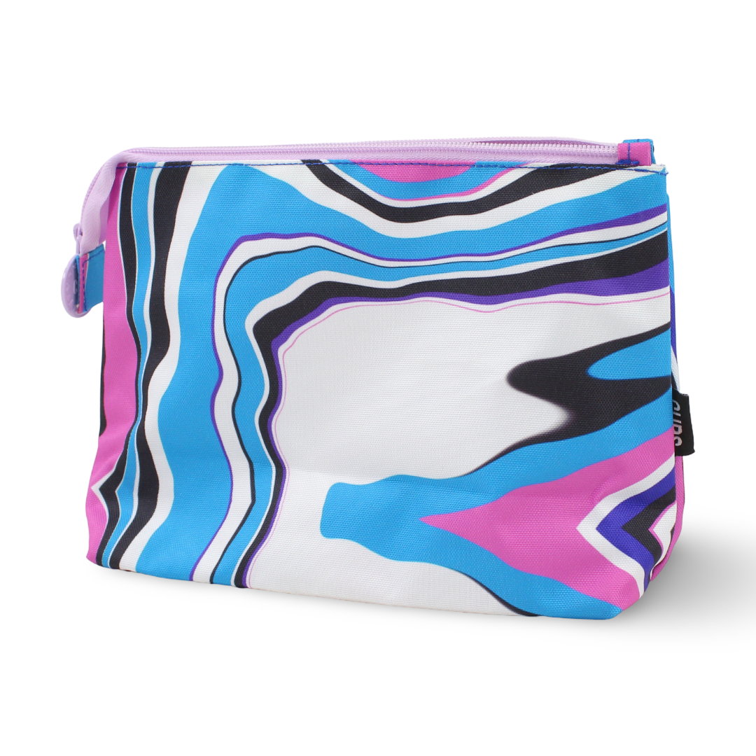 Cubs Pink and Turquoise Swirls Medium Pouch