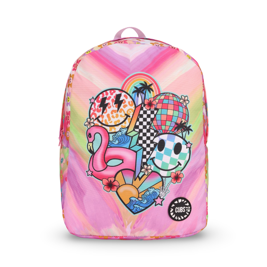 Cubs Smiles and Flamingos Big & Basic Backpack 30L