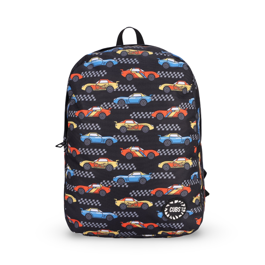 Cubs Black Racing Cars Big & Basic Backpack 30L