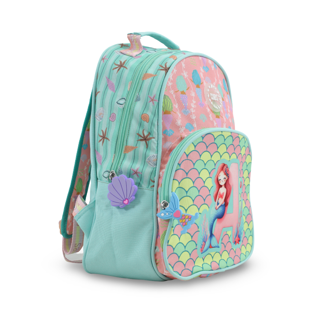 Cubs Pink Mermaid Letter A Pre-School Backpack 20L