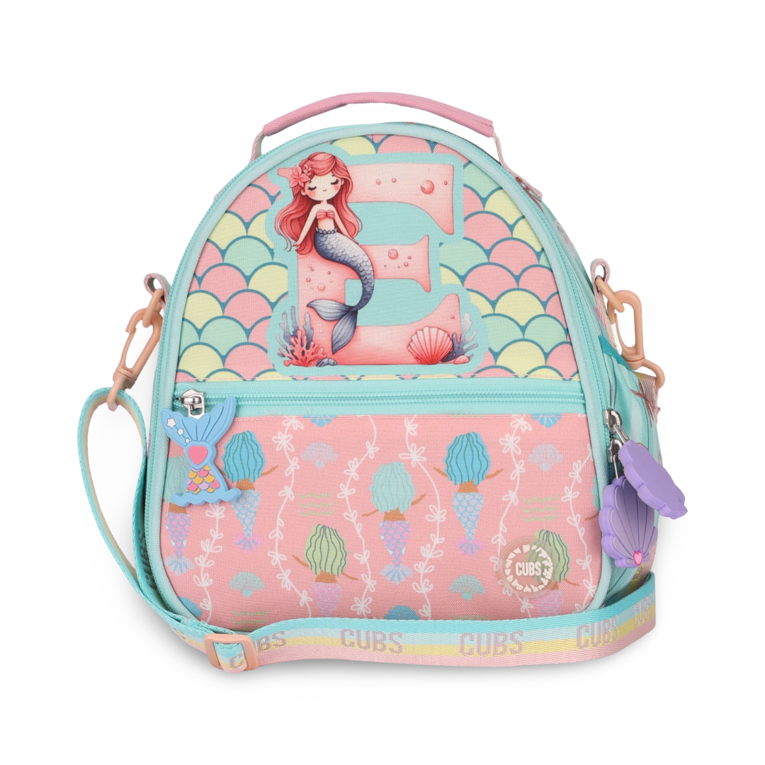 Cubs Pink Mermaid Letter E Pre-School Lunch Bag 6L