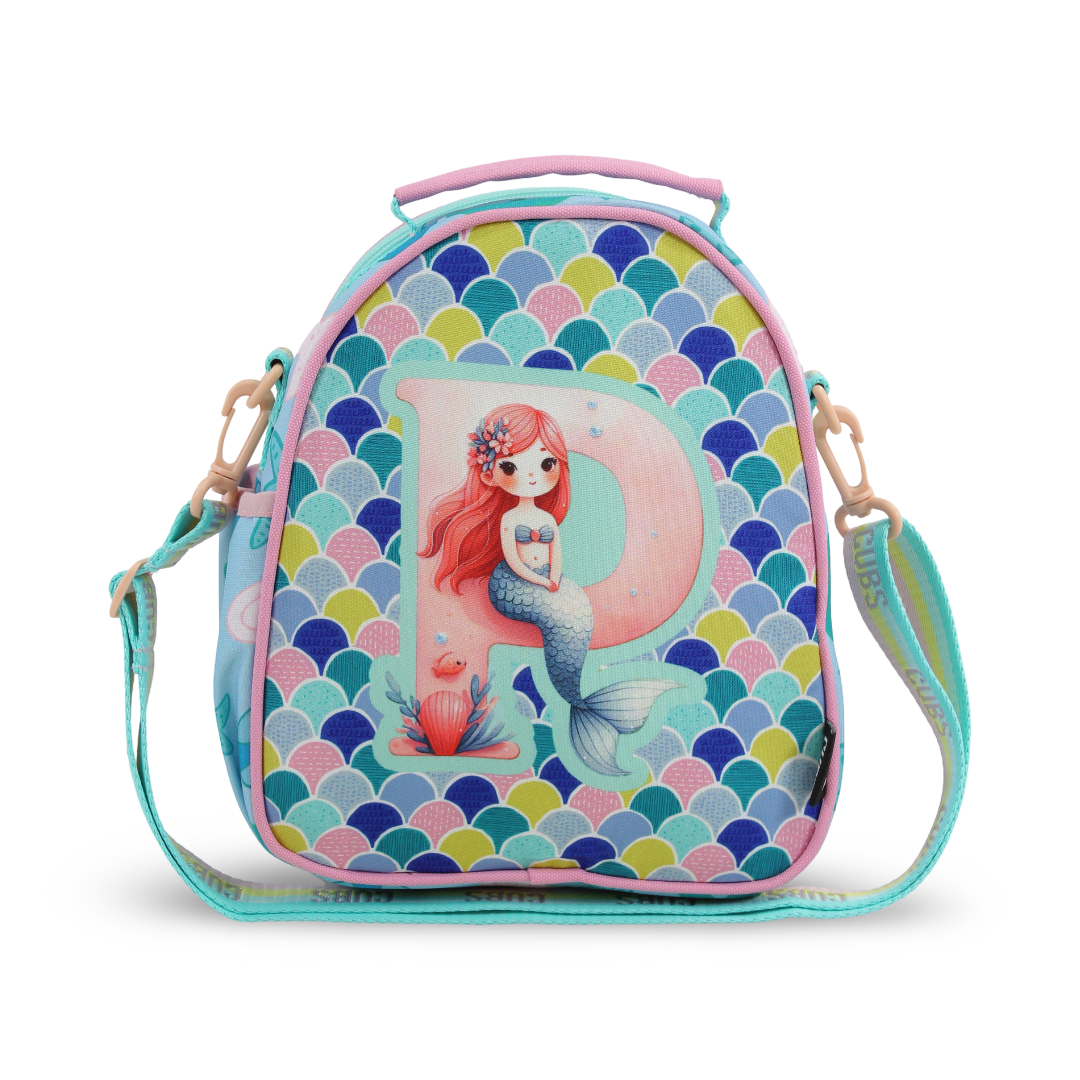 Cubs Blue Mermaid Letter P Pre-School Lunch Bag 6L