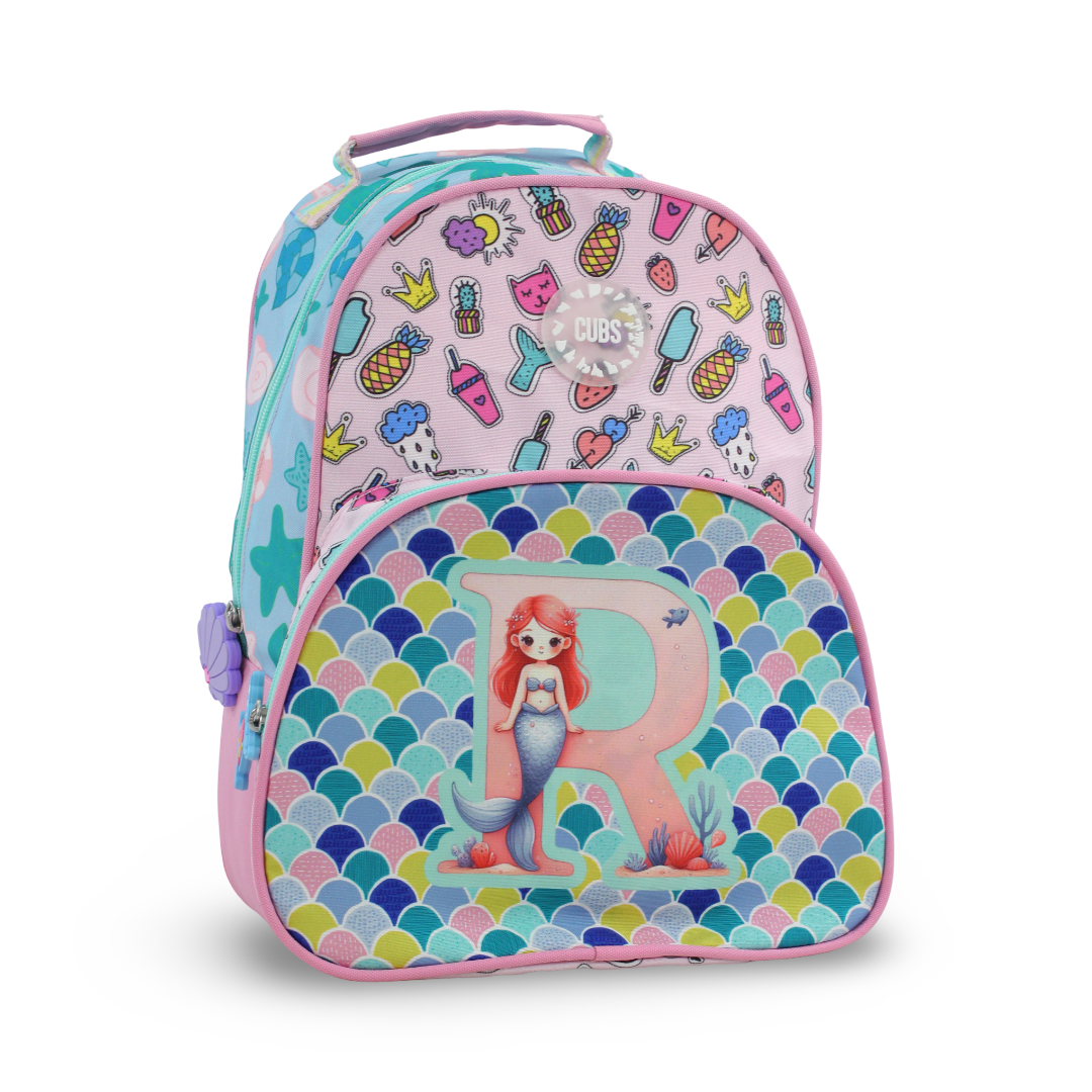 Cubs Blue Mermaid Letter R Pre-School Backpack 20L