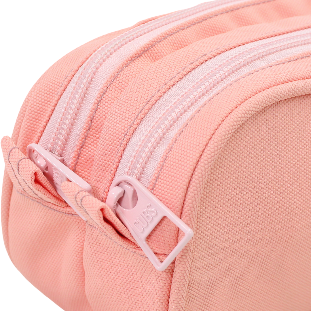 Cubs Peach Double Zipper Pencil Case 2L