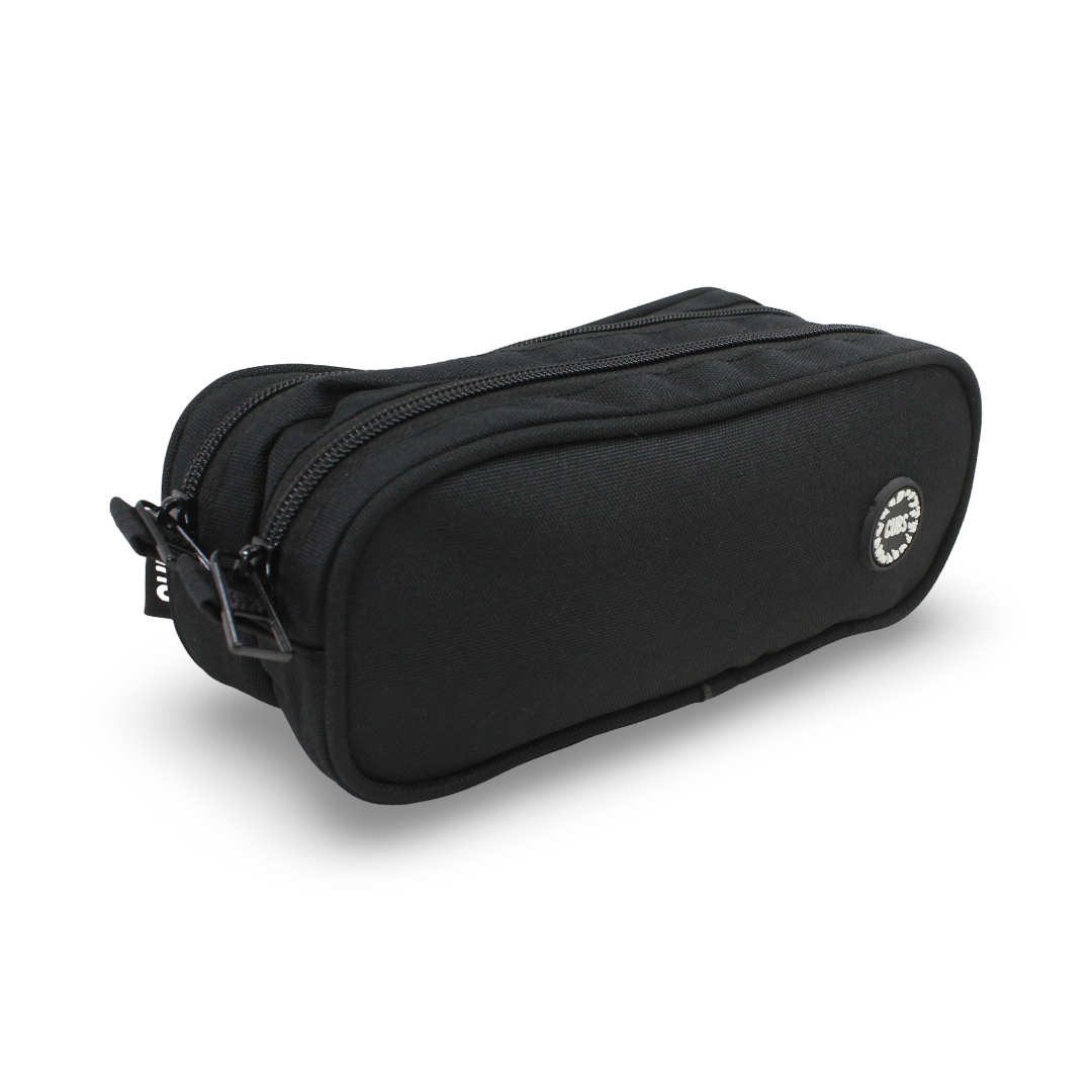 Cubs Black Double Zipper Pencil Case 2L