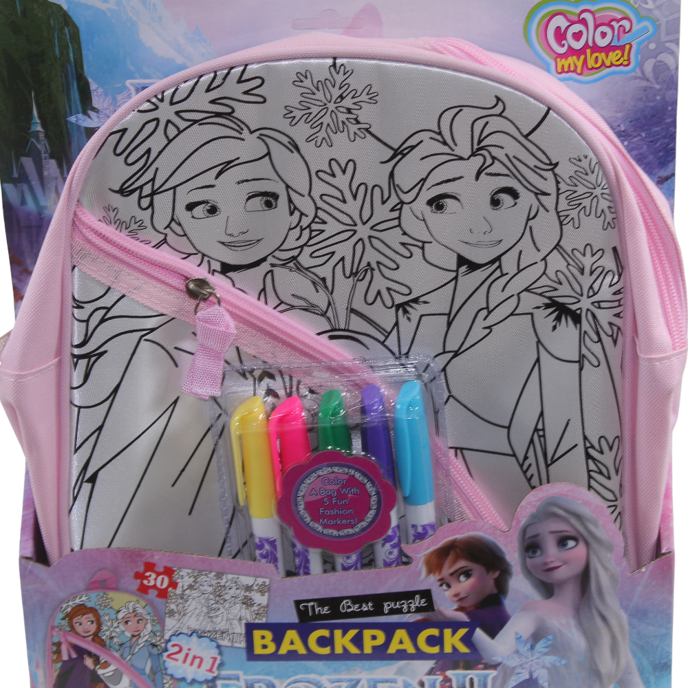 Color My Love! Frozen II 2-in-1 Coloring Backpack