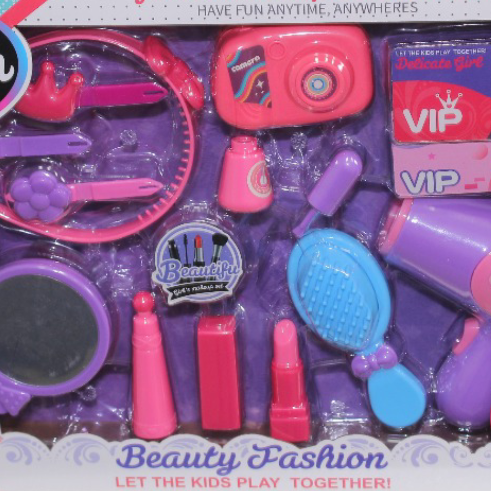 Beauty Fashion Girl's Pretend Play Make up and Accessories Set