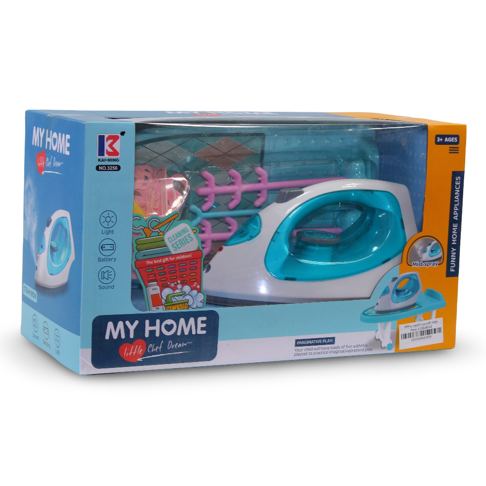 My Home Iron with Ironing Board, Light & Sound