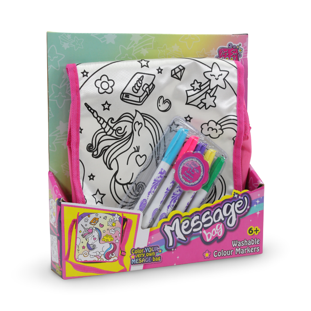 DIY Color-Your-Own Unicorn Message Bag Kit