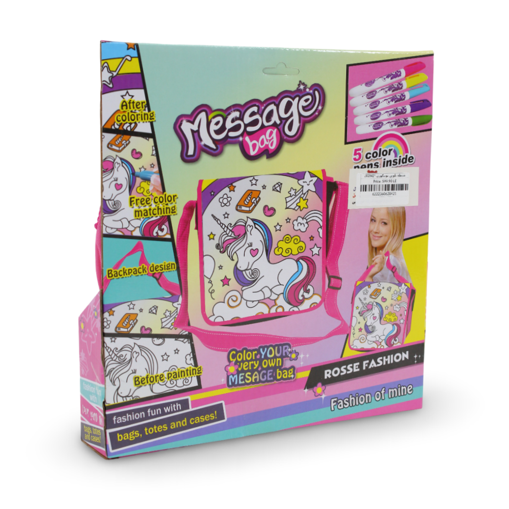 DIY Color-Your-Own Unicorn Message Bag Kit