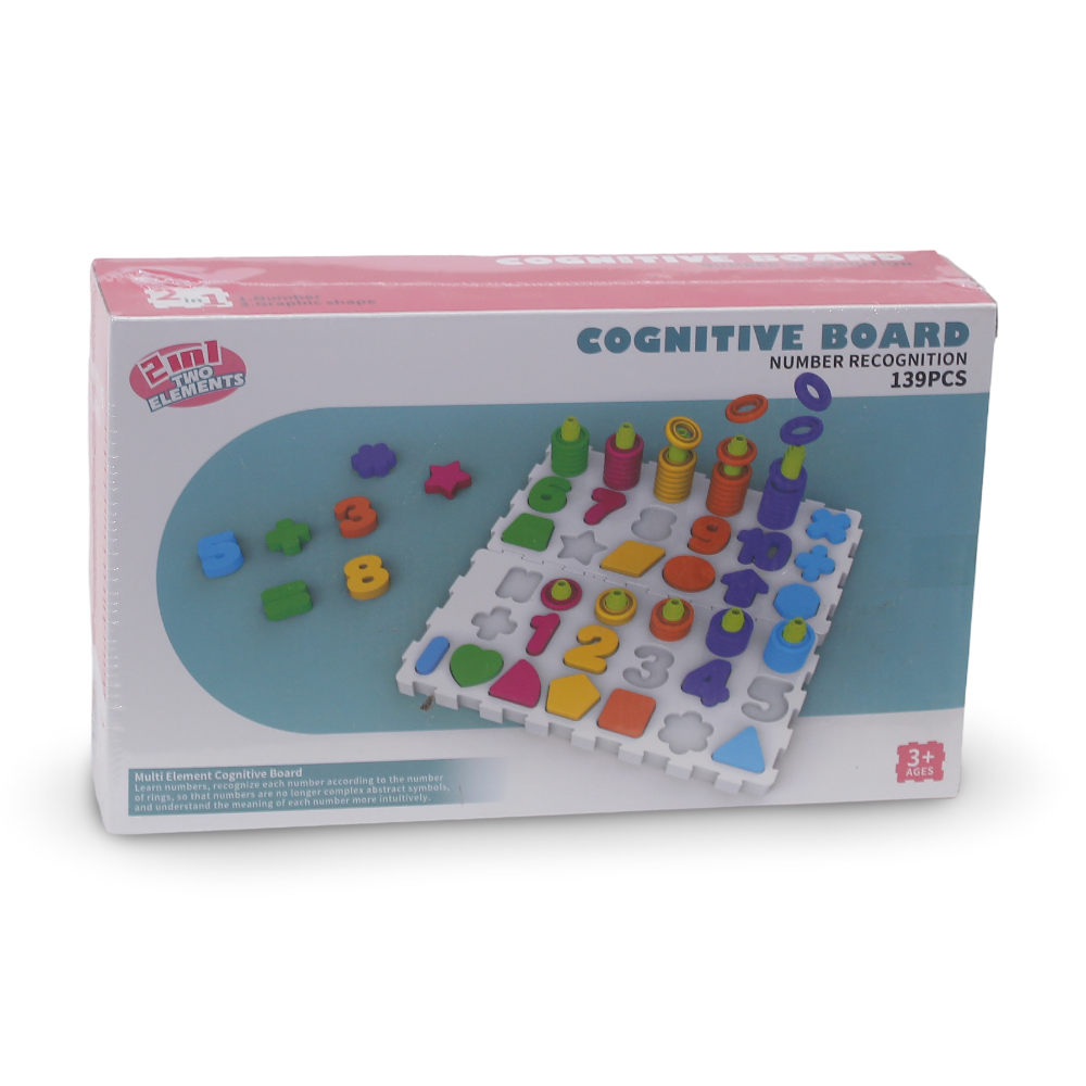 Cognitive Board with Numbers & Shapes - 139 Pcs
