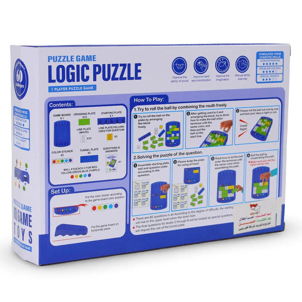 Logic Puzzle - 1 Player Puzzle Game (60 Challenges)