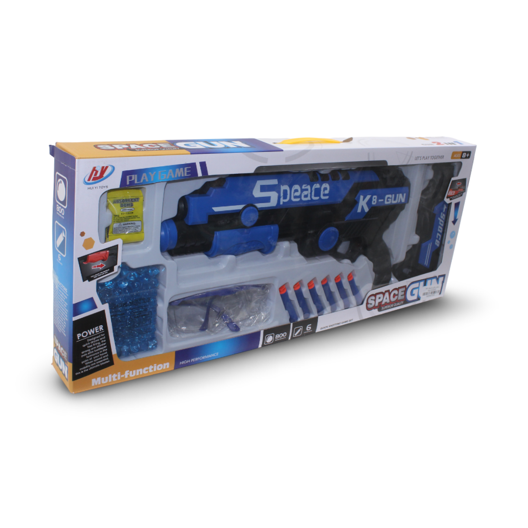 Speace K8-Gun Set – Foam & Gel Bullet Blaster Toy