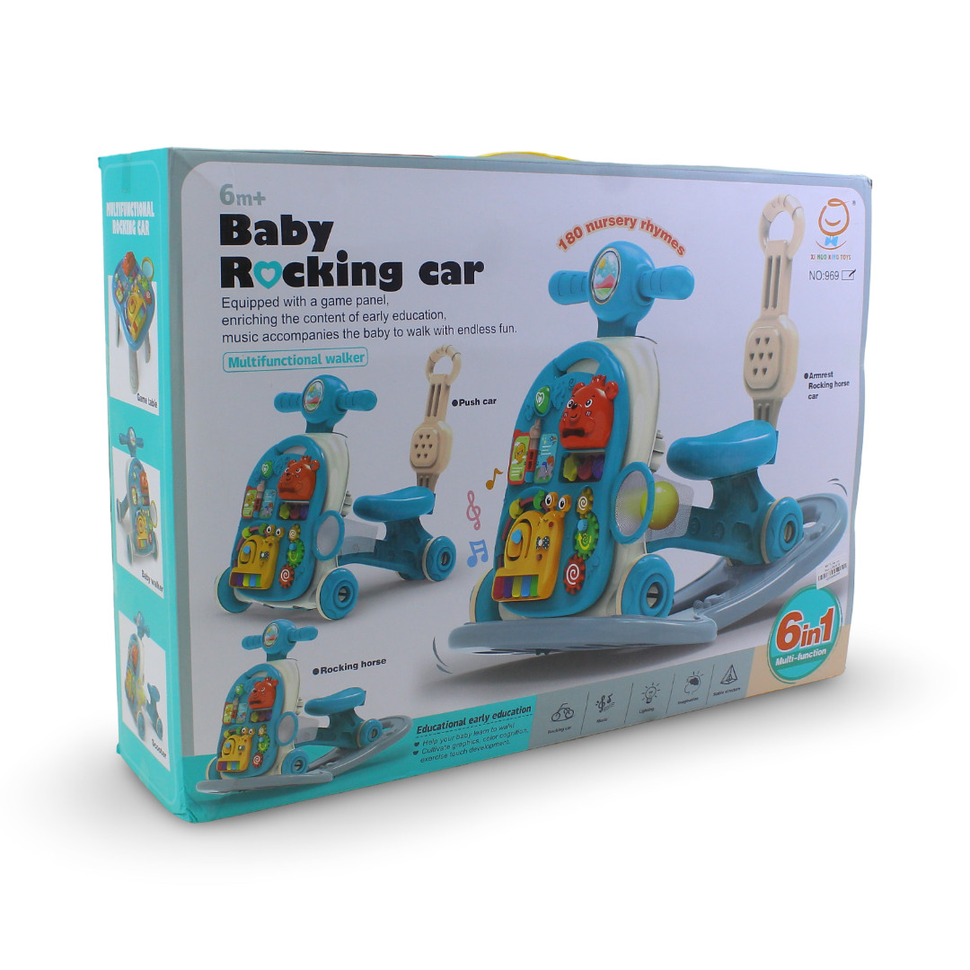 6-in-1 Baby Walker & Ride-On Activity Scooter