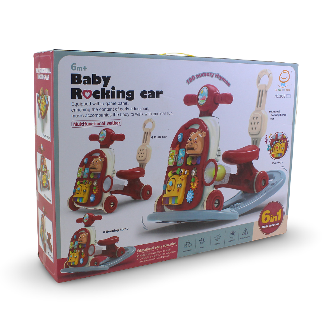 6-in-1 Baby Walker & Ride-On Activity Scooter
