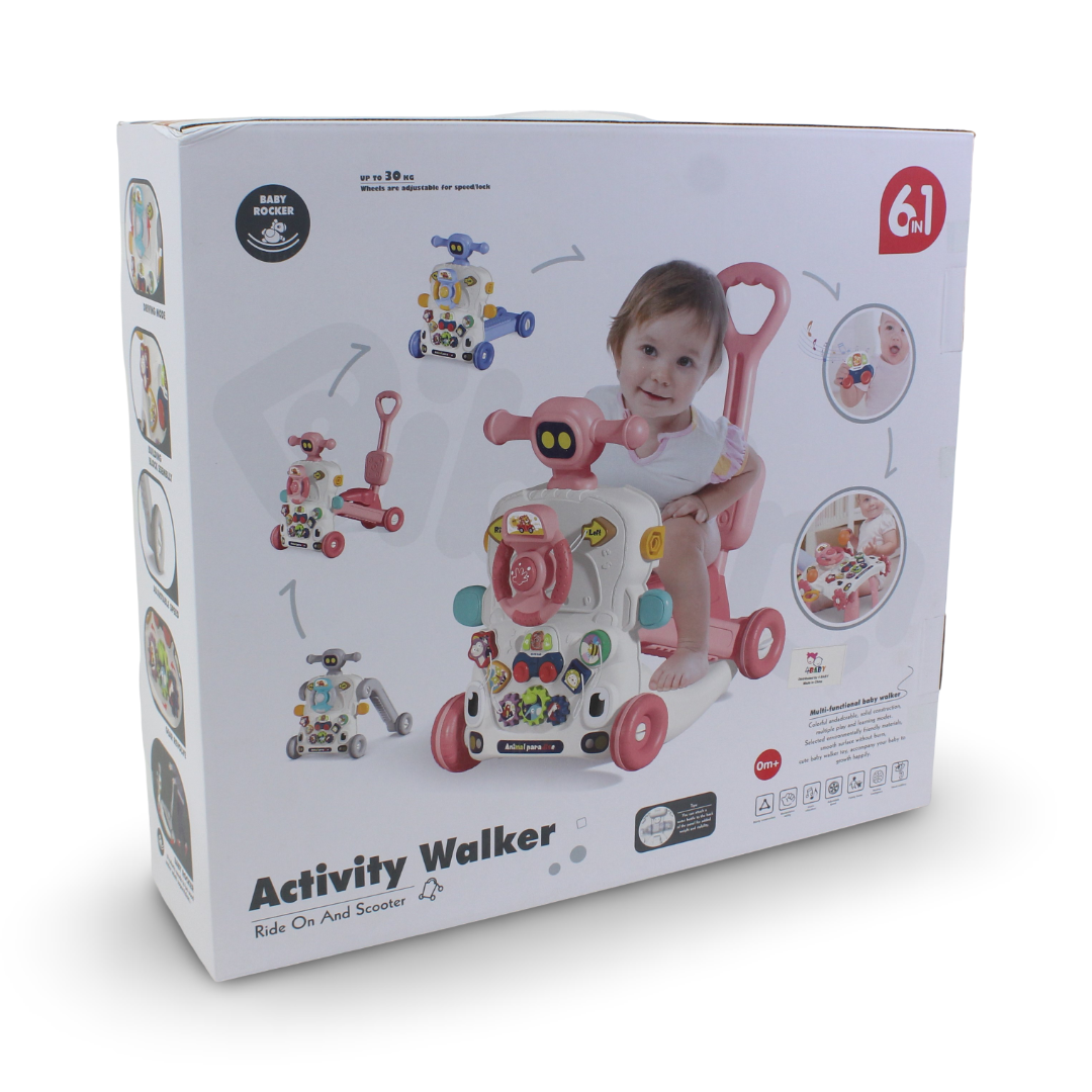6-in-1 Multi-Functional Baby Walker and Activity Center