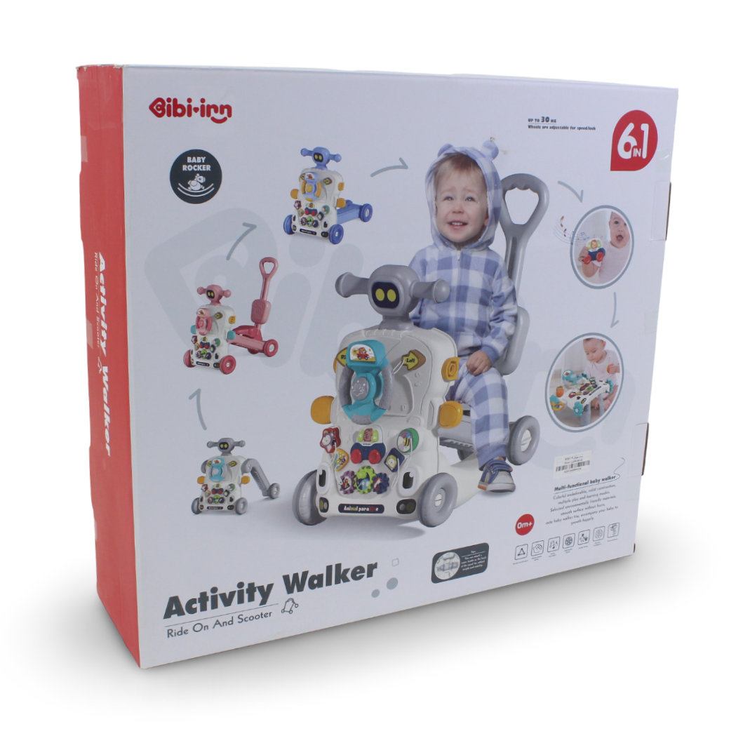 6-in-1 Multi-Functional Baby Walker and Activity Center