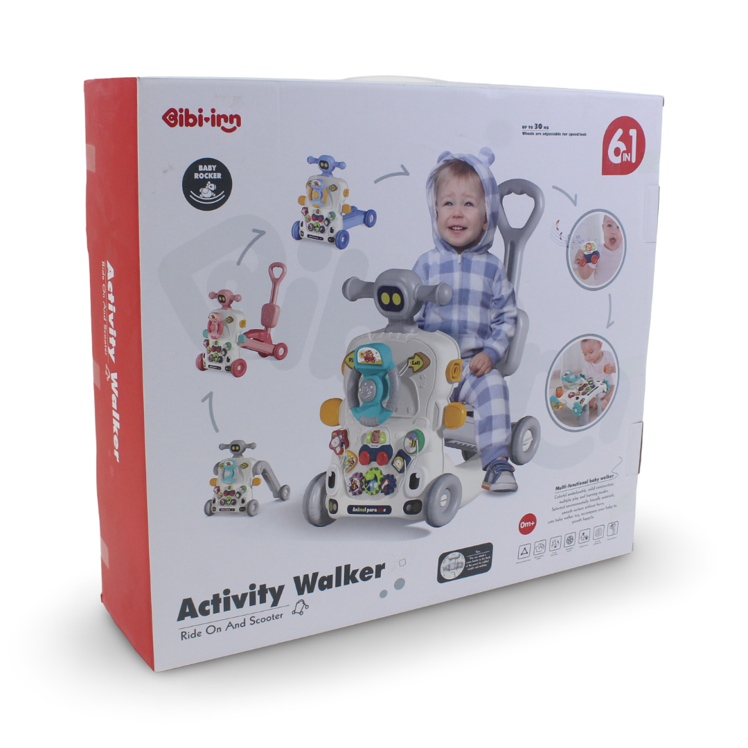 6-in-1 Multi-Functional Baby Walker and Activity Center