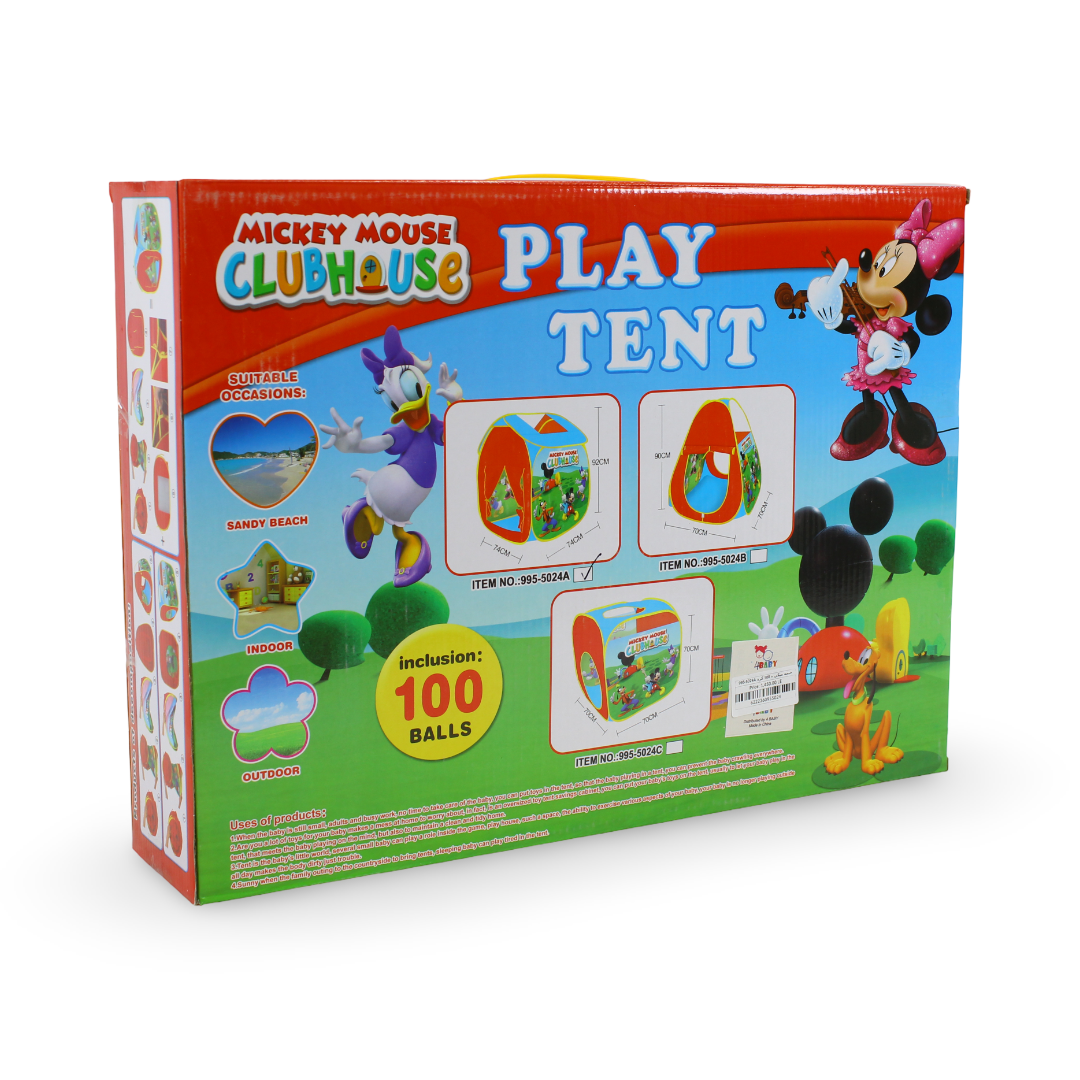Mickey Mouse Clubhouse Play Tent Set + 100 Balls