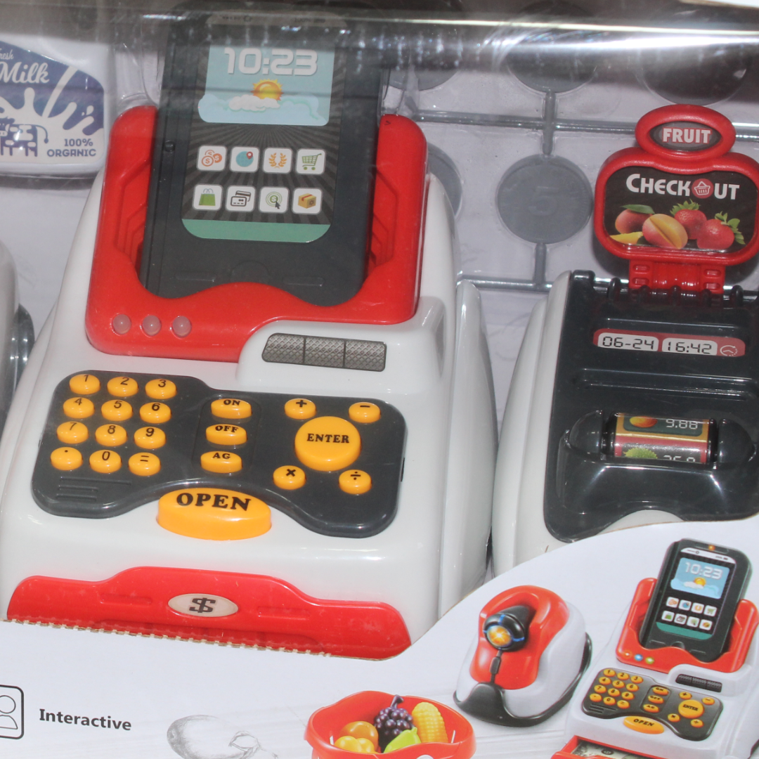 Educational Supermarket Toy Cash Register Playset (Light & Sound)