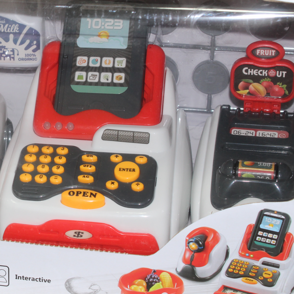 Educational Supermarket Toy Cash Register Playset (Light & Sound)