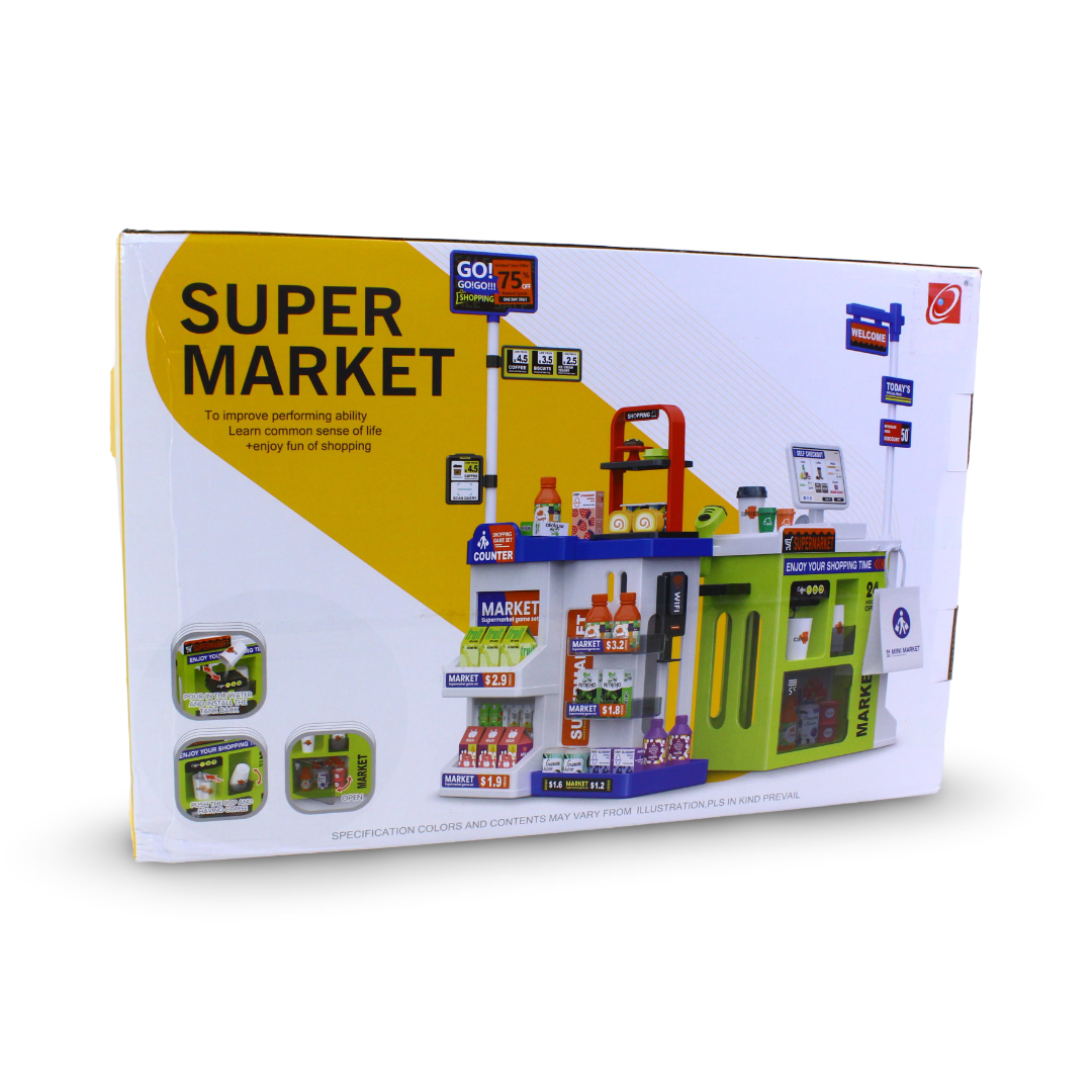 Kids Supermarket Playset – 67 Pcs