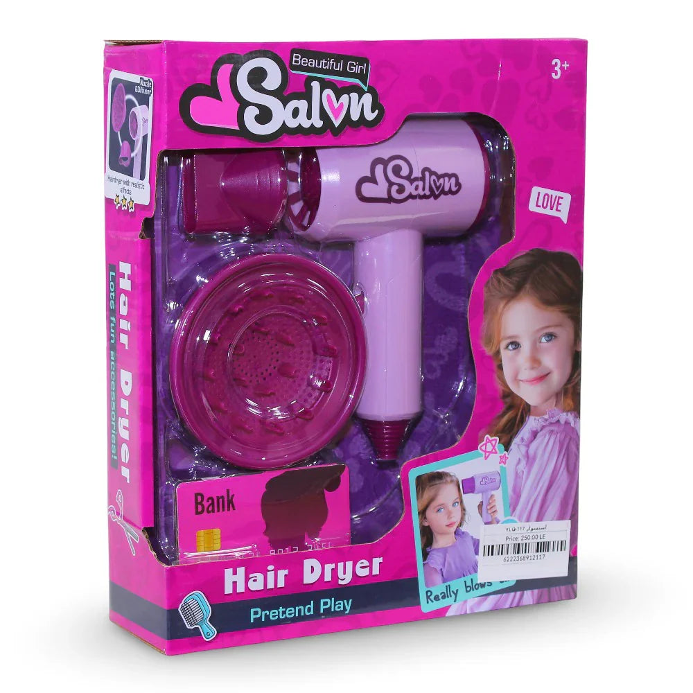 Beautiful Girl Salon Hair Dryer - Toys - OKO