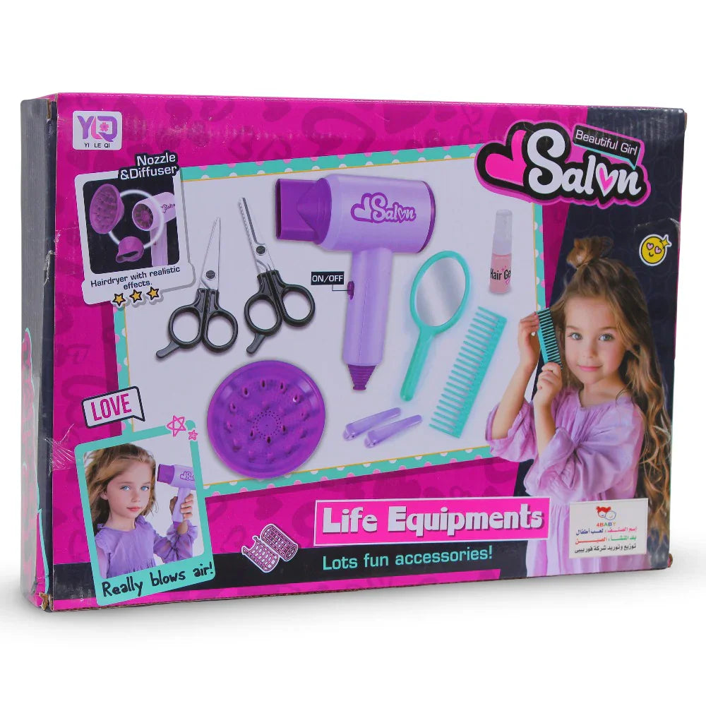 Beautiful Girl Salon Hair Dryer with Styling Tools