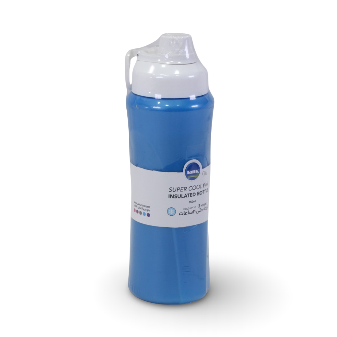 Tank Insulated Plastic Water Bottle Mini Super Cool 650ml – Baby Blue