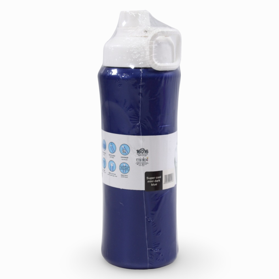 Tank Insulated Plastic Mini Super Cool Water Bottle 650ml – Navy