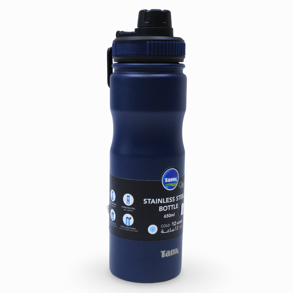 Tank Stainless Steel Insulated Bottle 650ml – Navy Blue