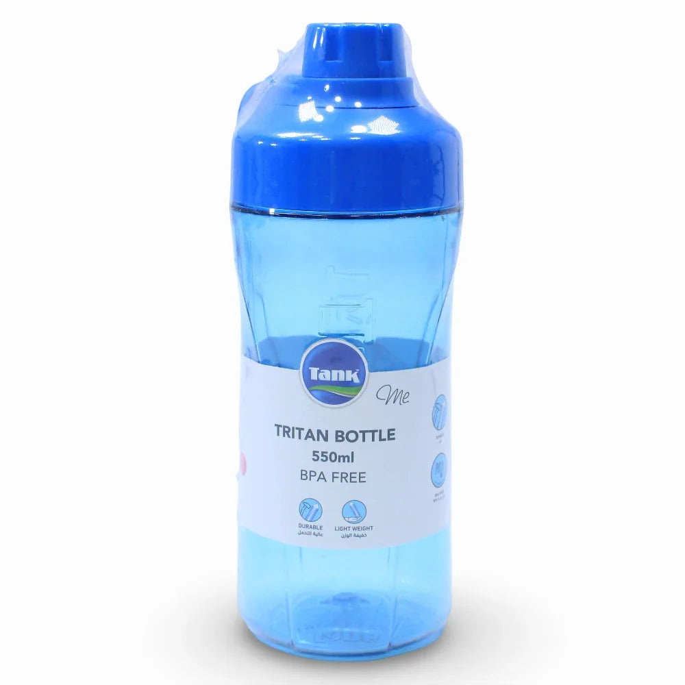 Tank Tritan Water Bottle 550ml – Blue - School