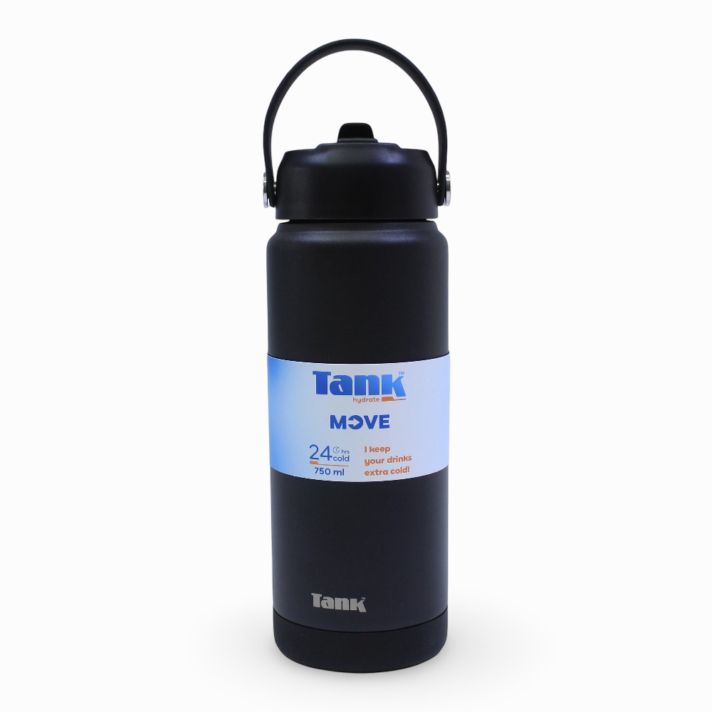 Tank Insulated Stainless Steel Water Bottle 750ml – Black
