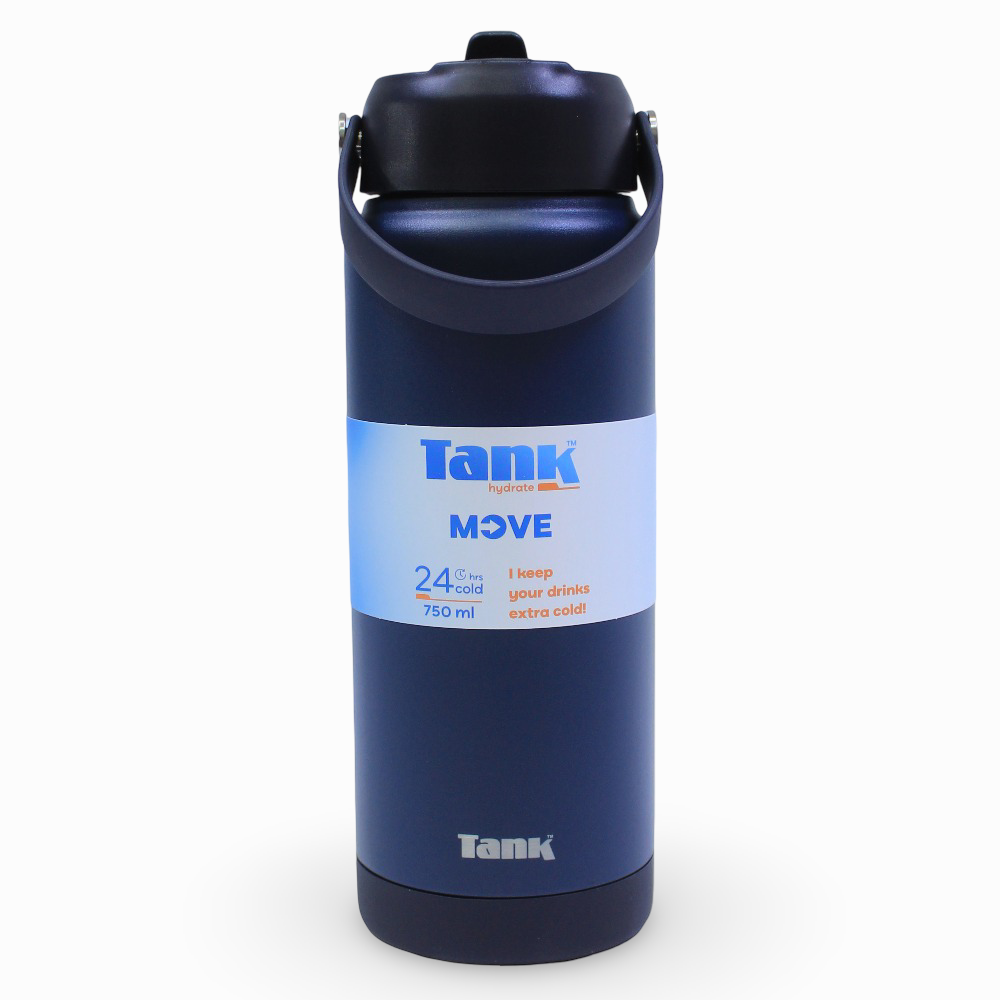 Tank Insulated Stainless Steel Water Bottle 750ml – Navy Blue