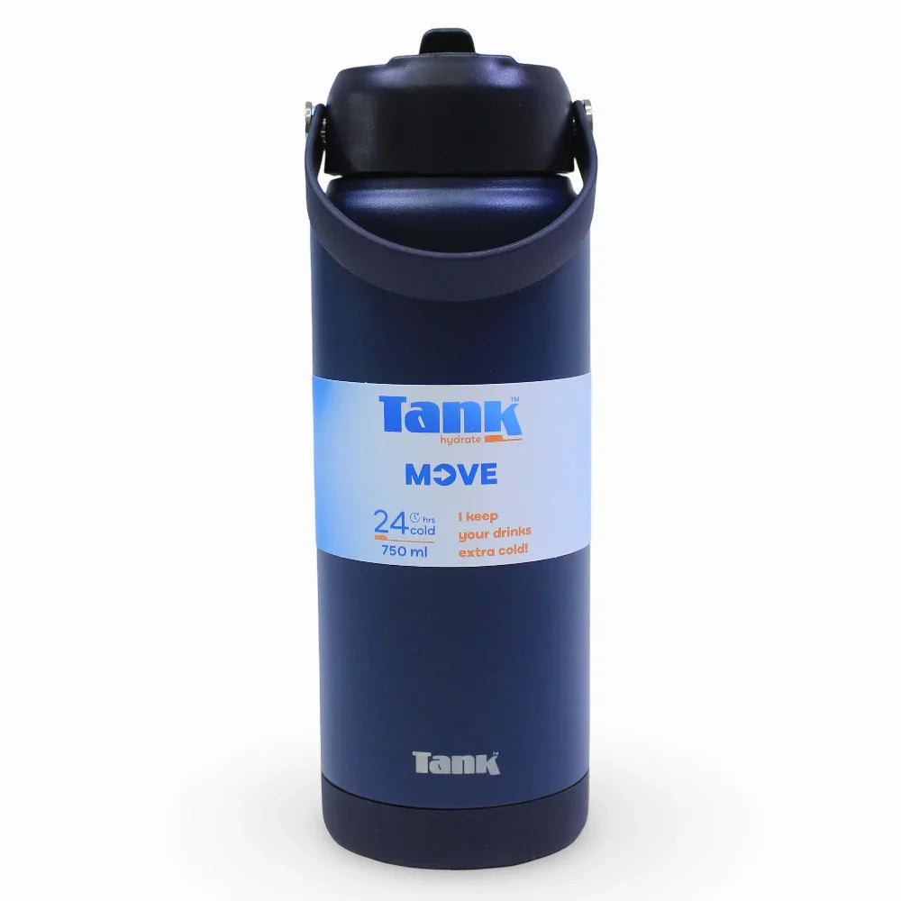 Tank Insulated Stainless Steel Water Bottle 750ml – Navy Blue - School