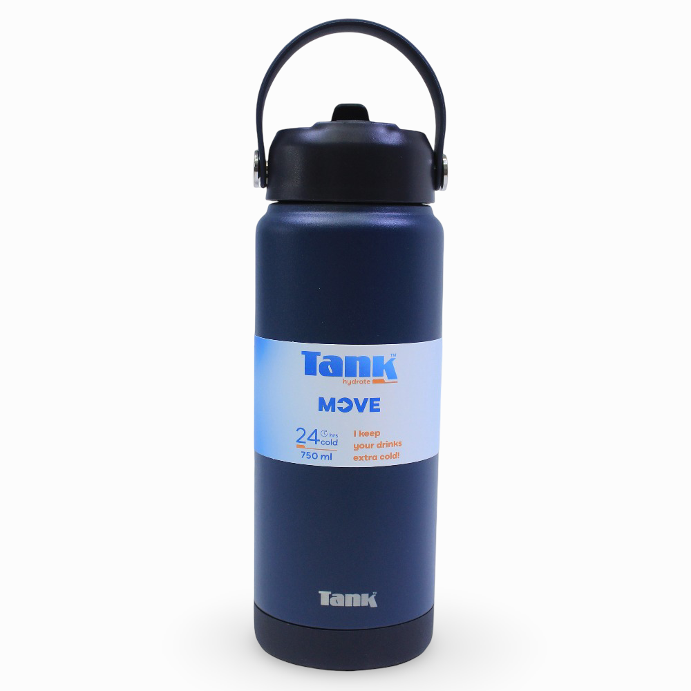 Tank Insulated Stainless Steel Water Bottle 750ml – Navy Blue