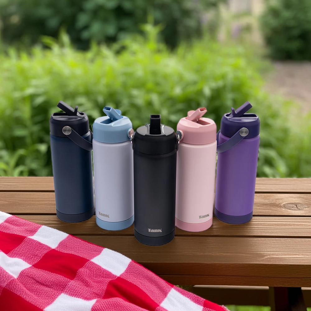 Tank Insulated Stainless Steel Water Bottle 550ml – Navy Blue