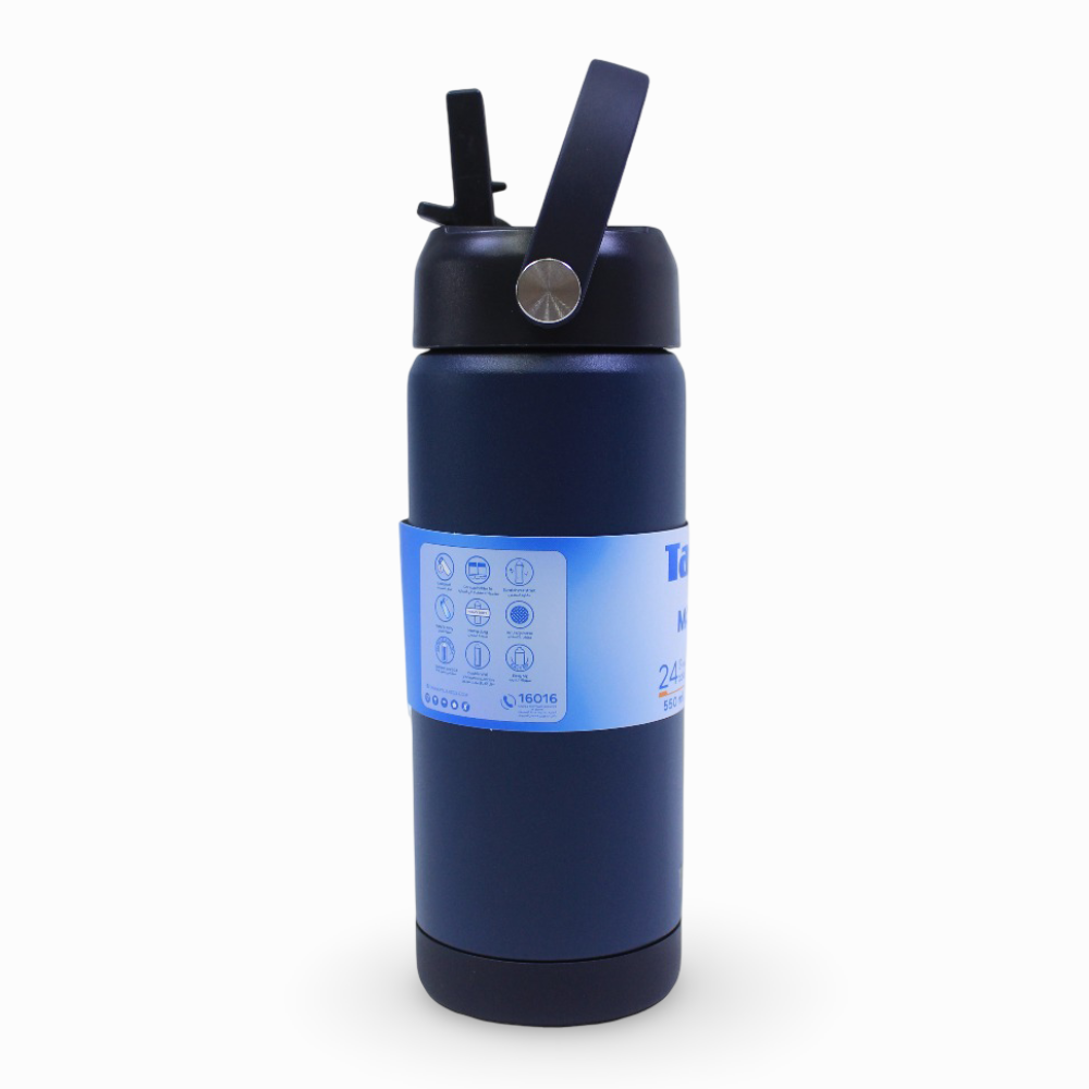 Tank Insulated Stainless Steel Water Bottle 550ml – Navy Blue